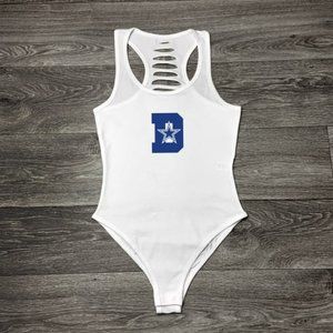 She Wants The D, Football Bodysuit Onepiece, womens bodysuit, Dallas Girls Gift